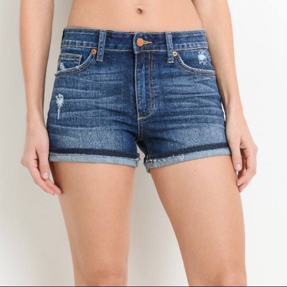 Just USA Shorts Cuffed Medium Wash Shorts Poshmark